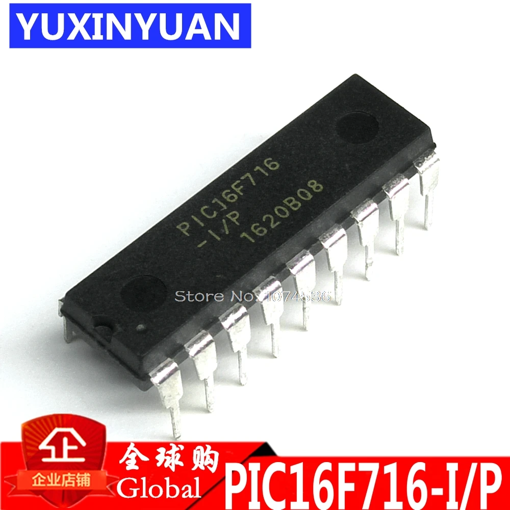 10 шт./лот PIC16F716-I/P PIC16F716 16f716 DIP-18 новый оригинальный IC MCU 8BIT 3.5KB флэш-18DIP | Электронные