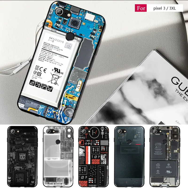 

For Pixel 3 3XL Case Cover Pretty interesting battery painting Silicone soft TPU Back Cover For Pixel 2 2XL 3 3A XL phone Case