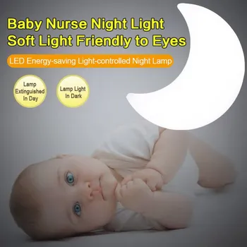 

Moon LED night light Auto Light Sensor Control LED Wall Night Lights Child Baby Bedroom bedside Moon lamp bulb EU plug new