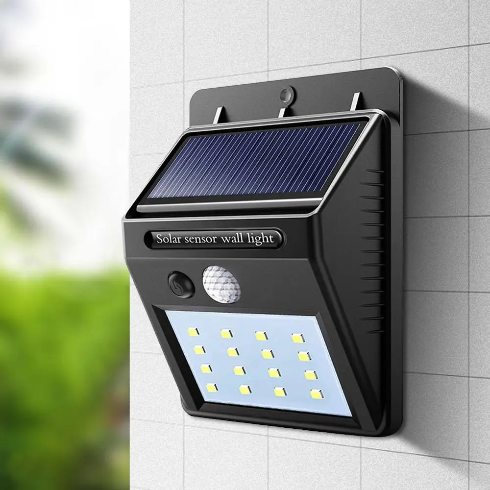 16LEDs Уличный светильник, солнечная панель, светодиодный солнечный датчик, светодиодный светильник, PIR датчик движения, Солнечная лампа, настенный светильник, уличный светильник, лампа - Испускаемый цвет: 16LEDs