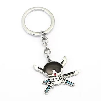 

10pcs/lot Wholesale ONE PIECE Keychain Car Phone Charm Key Chain Luffy Zoro Sanji Nami Key Ring Holder Chaveiro Pendant Jewelry