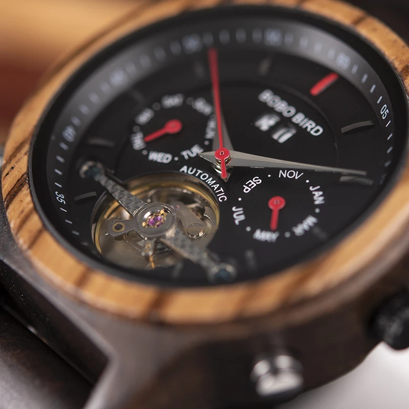 Mechanical Watch Mechanical Watches Men Wooden Watch montre homme automatique Automatic Watch