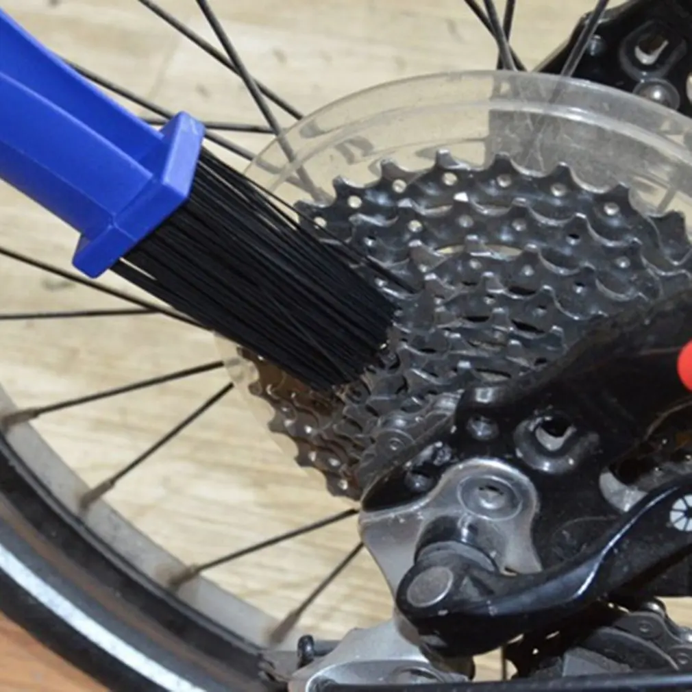 Sale 3 Sided Cycling Motorcycle Bicycle Chain Clean Brush Gear Grunge Brush Cleaner Outdoor Cleaner Scrubber Tool 1