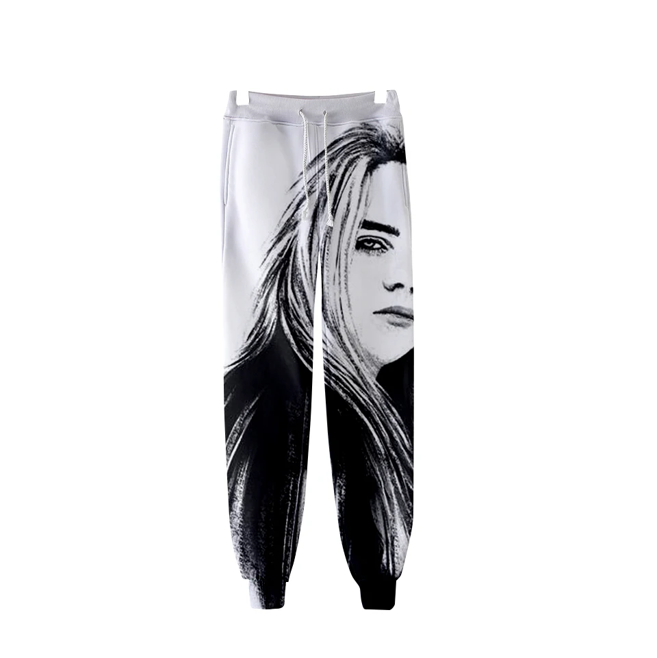 3D Billie Eilish спортивные штаны с принтом модные повседневные штаны для бега теплые/мужские брюки тонкие Kpop мужские и женские брюки размера плюс