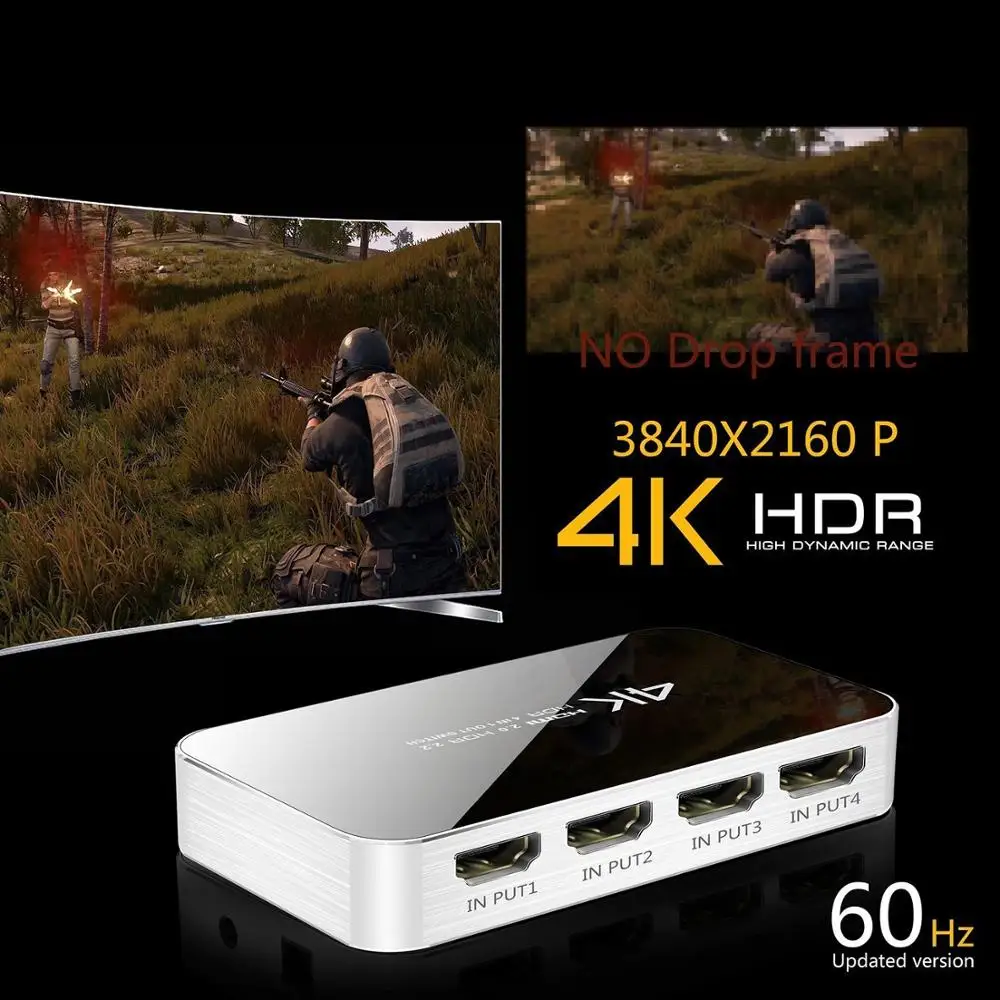 4 K HDMI коммутатор с аудио экстрактором и HDMI аудио сплиттер функция toslink Aux стерео аудио выход 4 K X 2 K HDR ARC