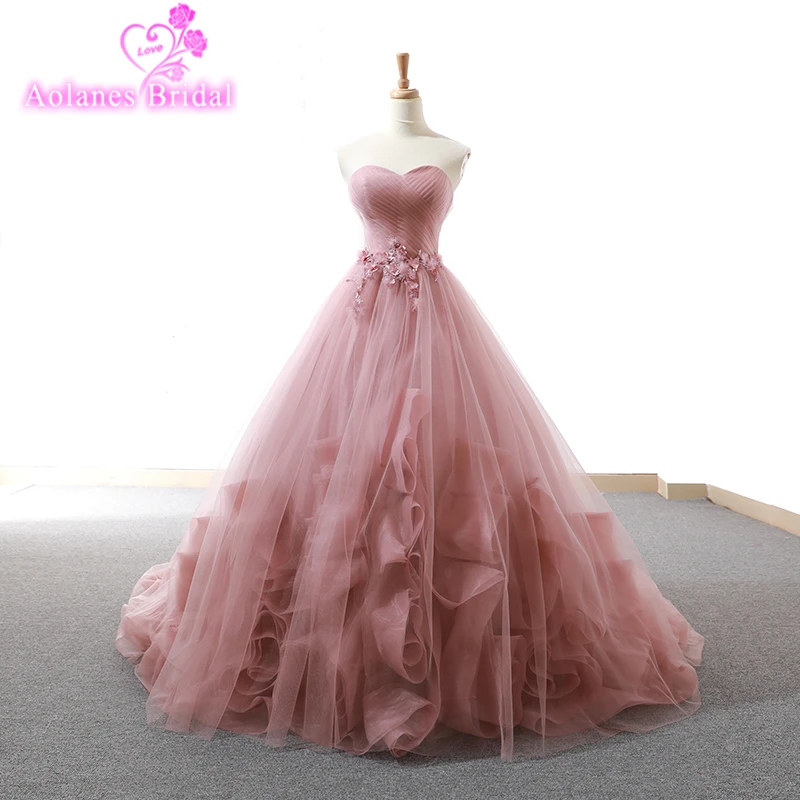3d floral applique prom dress