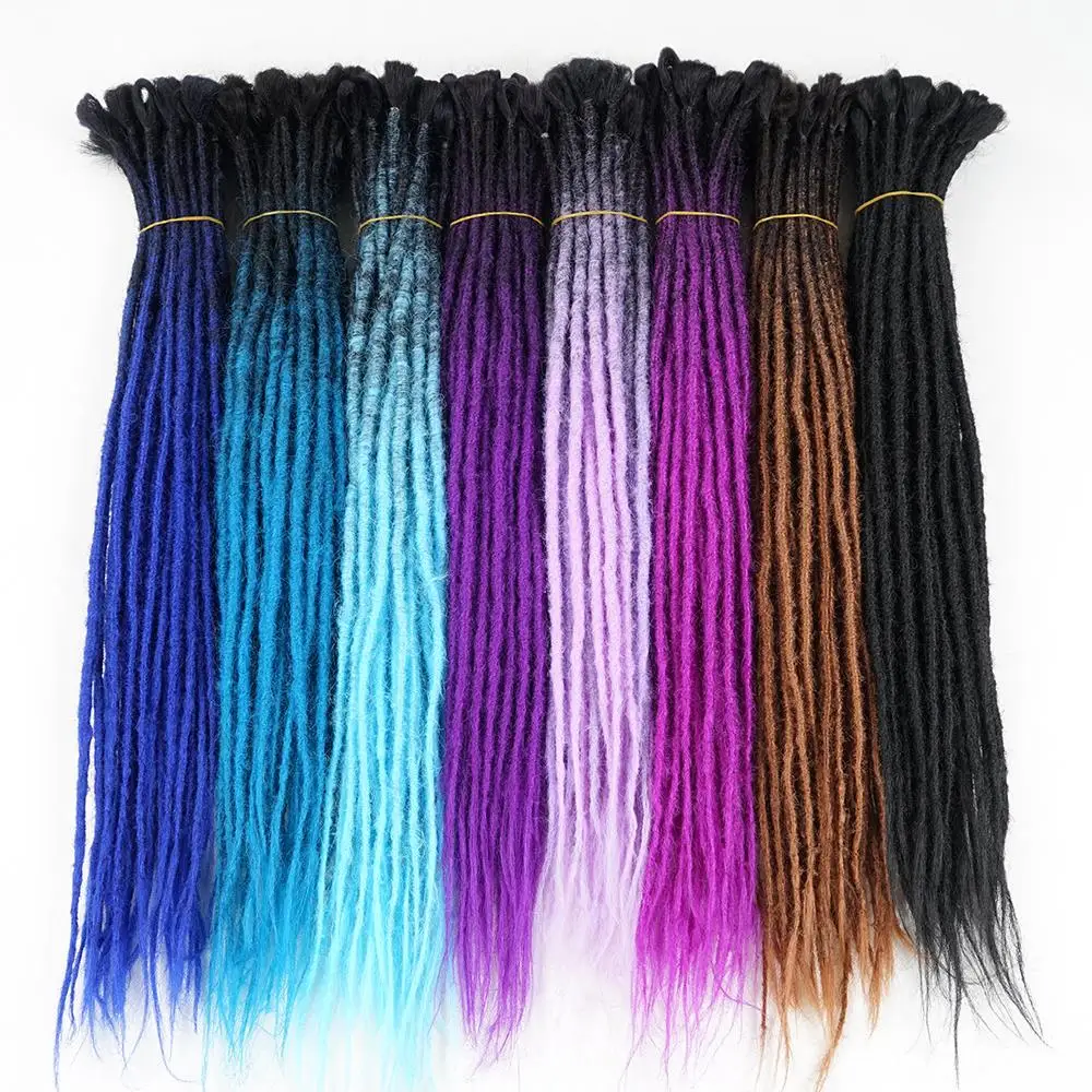 

Silky Strands Synthetic Handmade Dreadlocks Hair Extension Braiding Hair Ombre Soft Dread Locs Crochet Braid