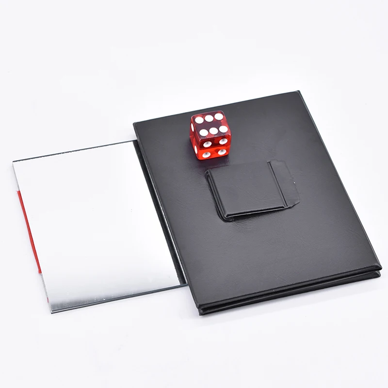 

Dice Thru Mirror Magic Tricks Magician Close Up Illusions Gimmick Props Mentalism Funny Solid Through Solid Magia