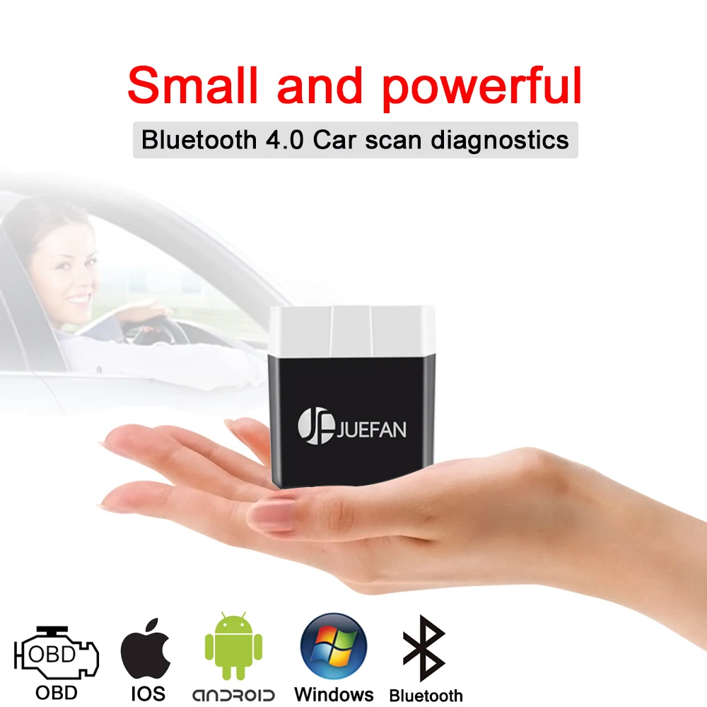 JUEFAN OBD2 ELM327 Bluetooth 4 0 Автомобильные диагностические инструменты для сканирования