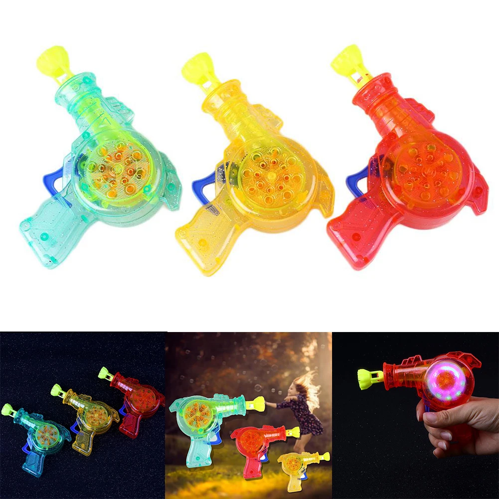 Блестящий пистолет для мыльных пузырей Shooter Soap Bubble Blower игрушки выдувания воды
