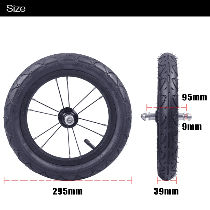 Excellent BXT Ultra Light 12inch wheelset  aluminum alloy wheels with tire for Small kids bike wheelset bicycle part Children accessories 5