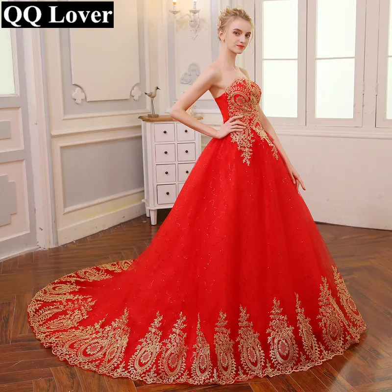 Винтажные кружевные Красные Свадебные платья QQ Lover 2020 женское бальное платье