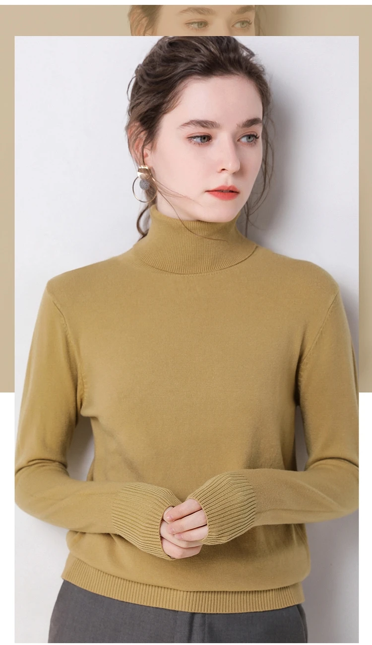 Autumn Winter sweater women turtleneck cashmere sweater knitted pullover women sweter fashion sweaters new Plus Size tops