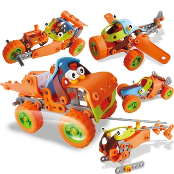 

abay 2019 hot 5 in 1 Education Assembly 3D Building Blcoks Puzzle Kids Learning Toys 123PCS WB-11
