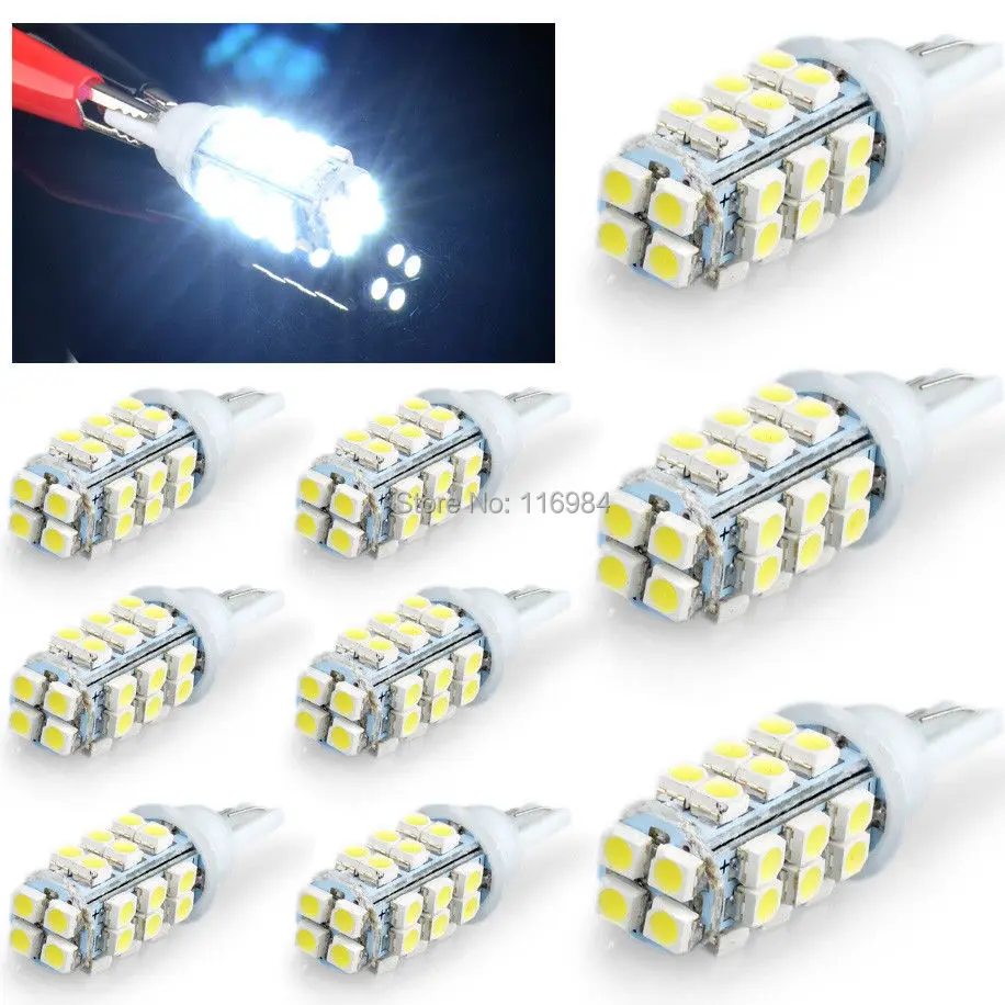 2pcs/Lot x White T10 28 SMD LED 168 194 W5W Wedge lamp DC12V for Car Light | Автомобили и мотоциклы