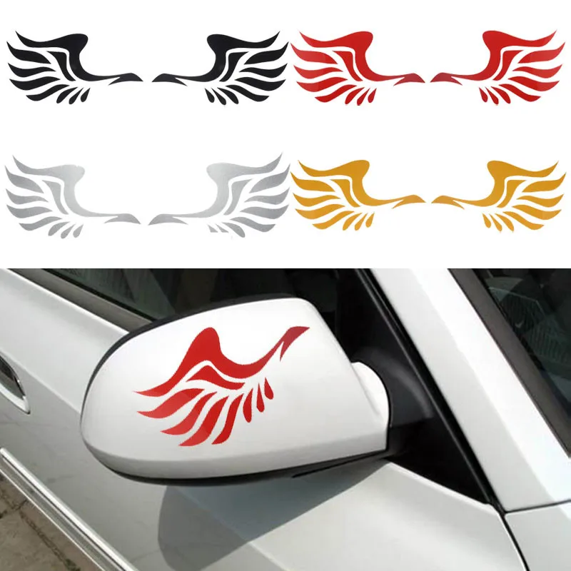 

Fashion Wing Design 3D Decoration Sticker For Car Side Mirror Rearview **