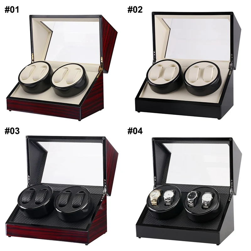 

NEW Watch Winder Box Quiet Automatic Wooden Holder Storage Container Organizer Case Gift