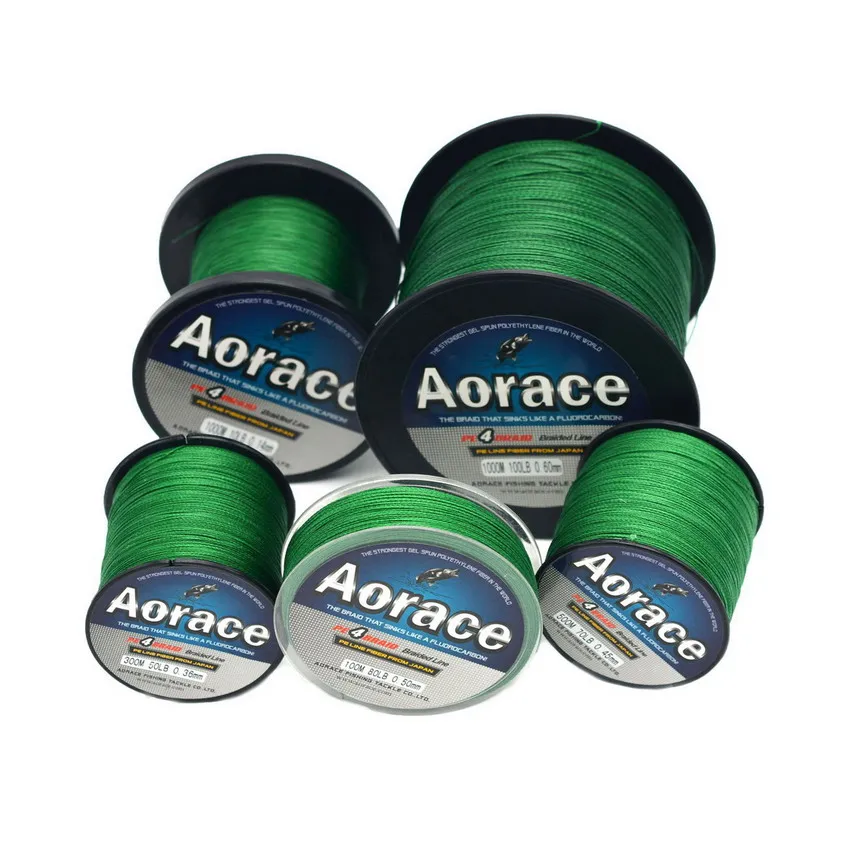 Dark Green Braided PE Fishing Line 100M/300M/500M/1KM Fishing