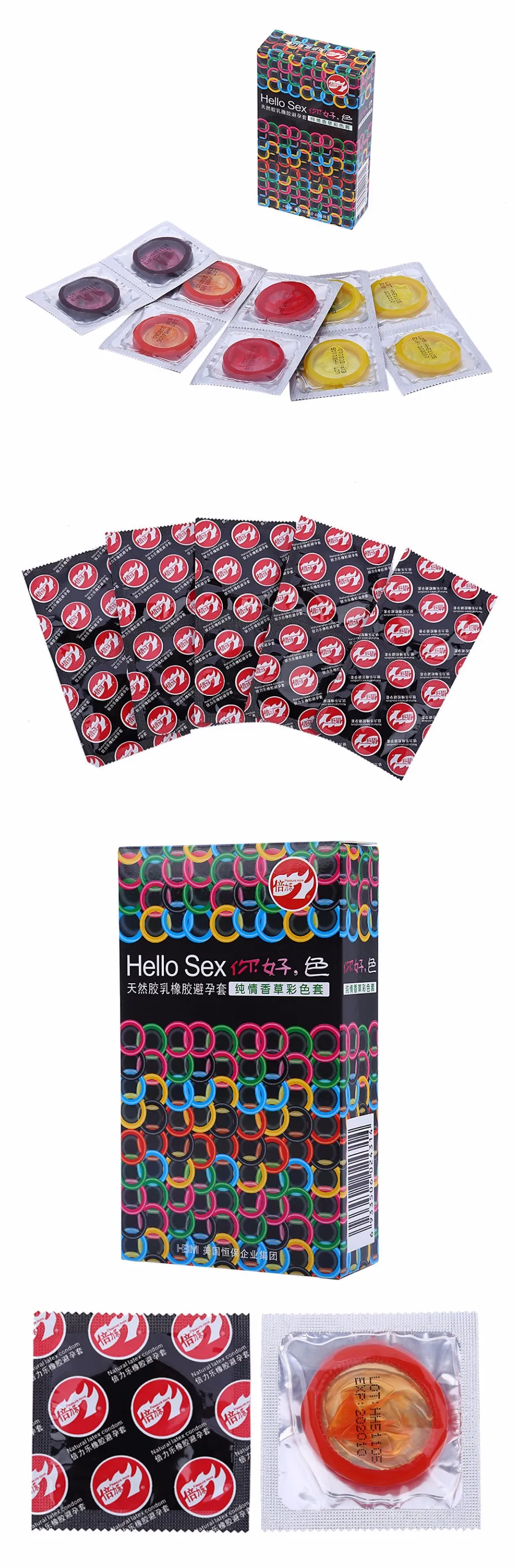 BeiLiLe 30 Pieces/Lot,Colored condoms,latex condoms,Sex products,sex toys for men 1