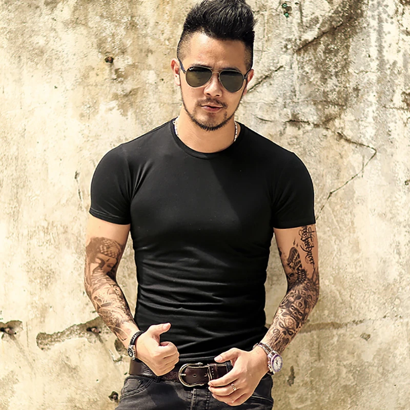 men fitness t shirt lycra cotton regular short sleeve t-shirt basic o-nect brand design men clothing summer comfortable T567 men fitness t shirt lycra cotton regular short sleeve t-shirt basic o-nect brand design men clothing summer comfortable T567