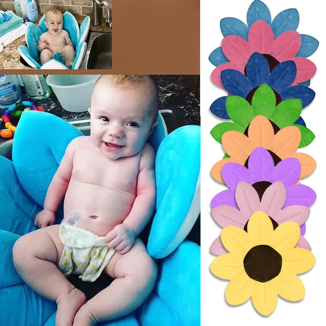 Blooming Flower Bath Baby Bath Mat Foldable Baby Bathtub Baby Infant