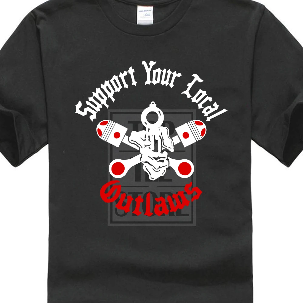 Outlaws Mc Sylo Logo Support Your Local New Gildan T Shirt ...