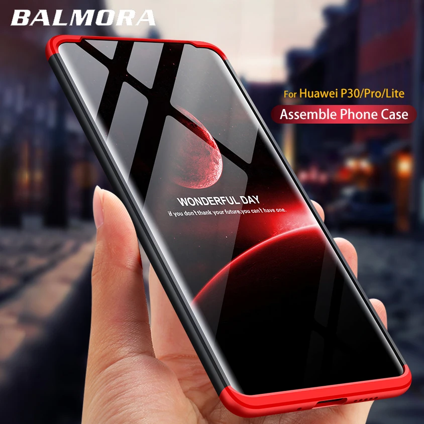 

BALMORA 360° Full Screen Case for huawei P30 P20 lite Pro P10 9 Plus Mate 9 10 Case Full Protection Anti-fall hard PC Matte Case