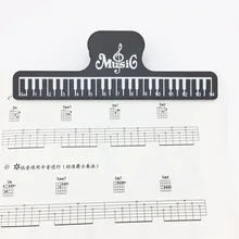 Пластиковый музыкальный зажим для листов, держатель для книг, для гитары, скрипки, пианино, плеера, длина 15 см/5,9 дюйма, черный, красный, синий, желтый цвет