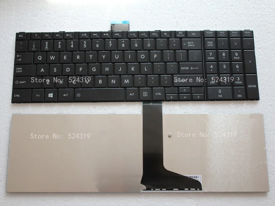 

New Laptop Keyboard for Toshiba C870 C850 C855 L850 L855 L870 US Layout Black