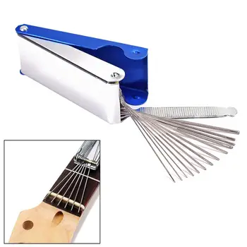 

Portable 13pcs DIY Guitar Repair Tools Box Guitar Nut Slotting File Saw Rods Slot Filing Set Luthier Replacement Accessories