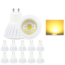 10X COB светодиодный Светодиодный светильник 10x AC95-240V 5 Вт Светодиодный прожектор керамика теплый белый/холодный белый Светодиодный лампа, точечное освещение GU10 светодиодный светильник