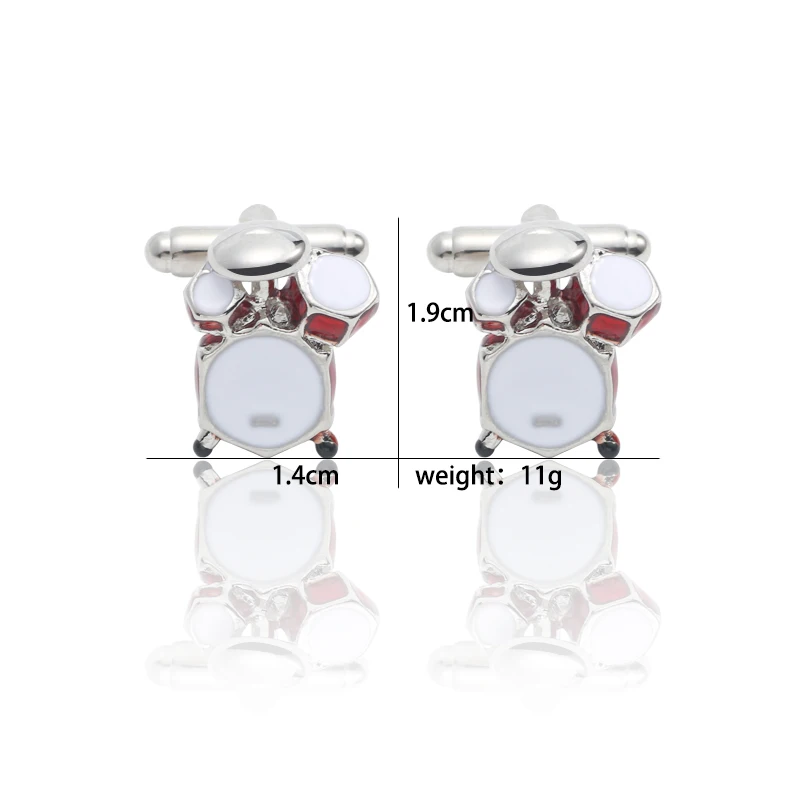2019 новый роскошный 3D джаз Drum Kit запонки для Для мужчин запонки для французских рубашек Кнопка соединитель музыкальных инструментов Для