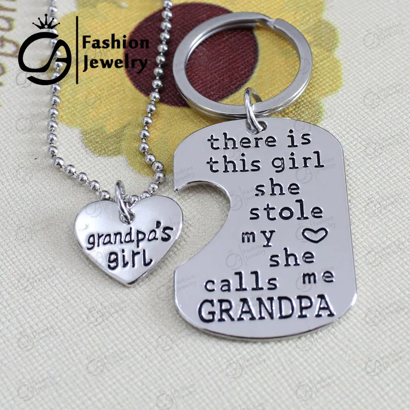 grandpa's girl keychain