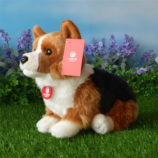 25CM Standing Corgis Stuffed Animals Toys Simulation Welsh Corgi Pembroke Plush Toy Soft Dog Plush Dolls Birthday Gift