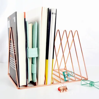 

1pcs BZNVN text innovative models Nordic minimalist books geometry metal plating wire shelf bookshelf decoration