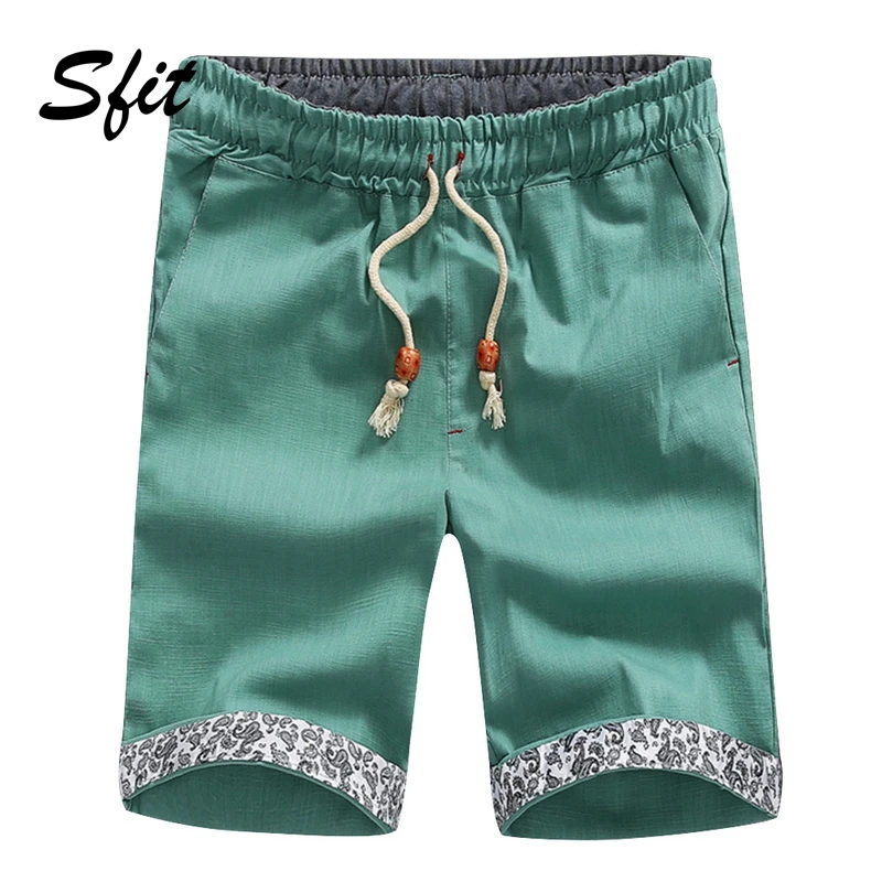 

Sfit Summer Men Beach Shorts Casual Pockets Shorts Loose Solid Color Drawstring Beachwear Vacation Quick-Dry Swimsuit Male 2019