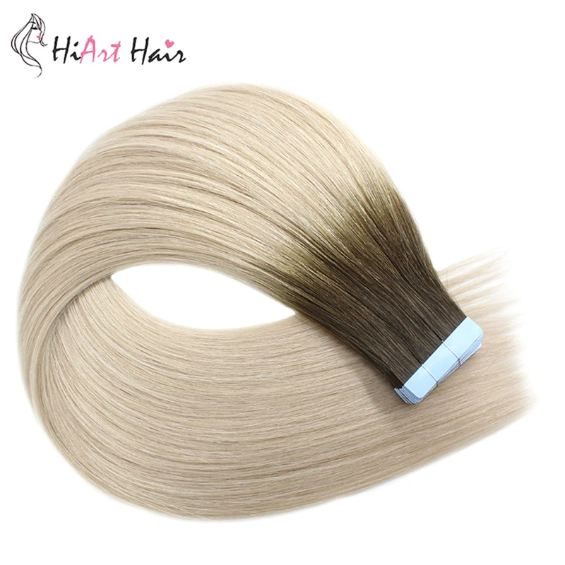 HiArt 18 "2,5 г/шт. выметания Цвет ленты волос Salon Стиль предварительно таможенного человеческих Волосы remy дважды обращается 20 шт