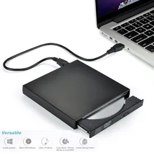 KuWfi USB2.0 Внешний DVD портативный rom Оптический привод CD/DVD-rom Player плеер горелки ридер для ноутбука