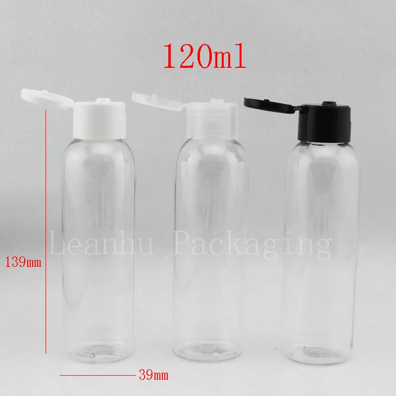 Wholesale 120ml X 50 clear health care container plastic flip top lid