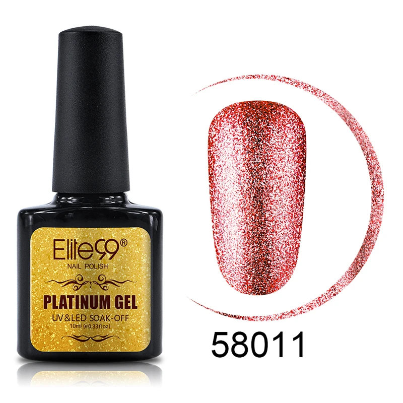Elite99 лак для ногтей 10 мл Блестящий мерцающий Платиновый УФ-гель Супер Алмазный неоновый гель для ногтей Блестящий Звездный Платиновый гель для краски - Цвет: R-BJJ58011