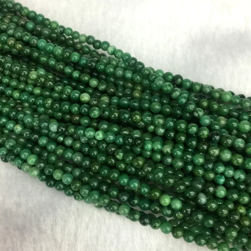 Natural Genuine South Africa Green Jade Round Jewellery Loose Small