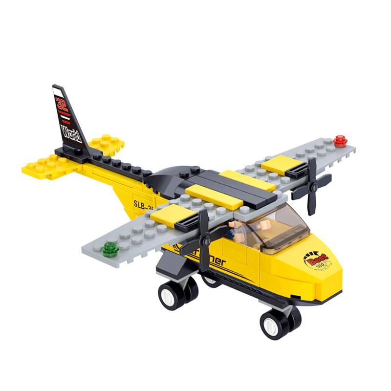 

SLUBAN M38-B0360 110pcs Air Plane Airport Airplane Building Block Bricks Set with minis Toys Gift Kids Educational Bricks Toys