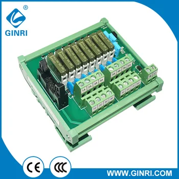 

PLC I/O Modules IDC interface relay board Pluggable Terminal Blocks 8-Channel, 24 VDC, 20-pin Ribbon Connector, NO