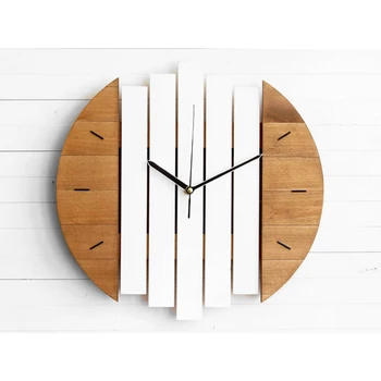 

Slient Xylophone Wooden Wall Clock Modern Design Vintage Rustic Shabby Clock Quiet Art Watch Home Decoration