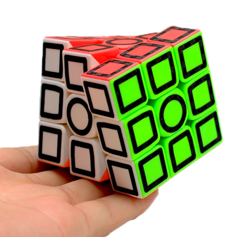 

Z-Cube 3x3x3 Magic Cube Stickerless With Black Carton Fibre Sticker Speed Puzzle Cube Kids Educational Toys For Children Gift