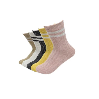 

Hot sale! women socks winter 5pairs/lot autumn-winter glitter socks ladies and women's fashion comfortable bold lines socks