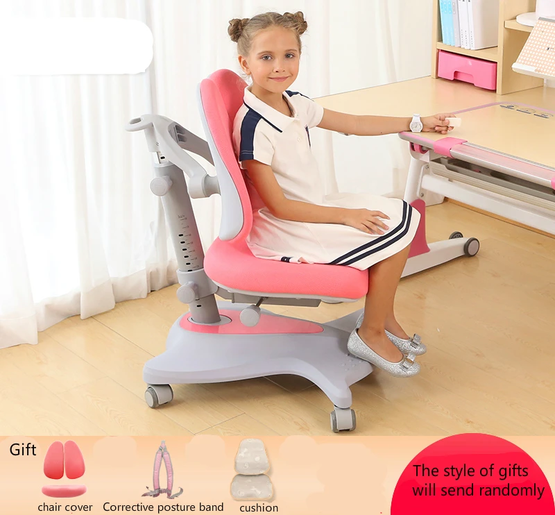 Удобный детский стул(кабинетный) Многофункциональный скользящий студенческий стул для дома с подножкой поднимает детей, восстанавливает письменный стул