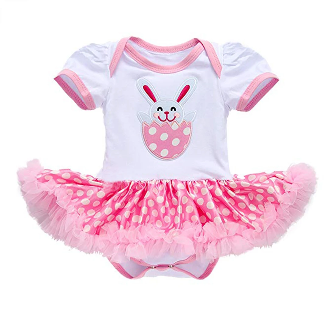 Fairy Baby Newborn Baby Girl Easter Dress Cotton 3pcs My 1st Easter Outfit Bunny Eggs Romper Bodysuit Tutu Skirt Set