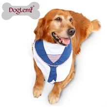 Anchor Stripes Sailing Dog Scarf Clothes Pet Bandana for large breed dogs