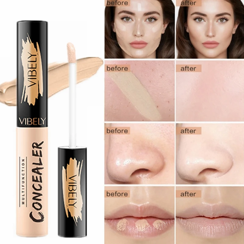 

Face Concealer Liquid Brighten Facial Natural Makeup Eye Dark Circles Corrector Make Up Full Cover Base Cosmetic Concealer Cream